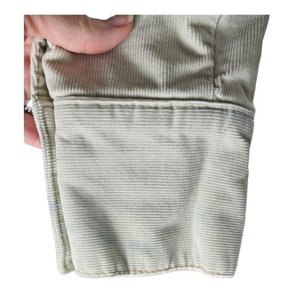 Gap Women's SZ L Corduroy Sherpa Lined Trucker Jacket Cream Beige Ivory Vtg Flaw - Picture 5 of 12
